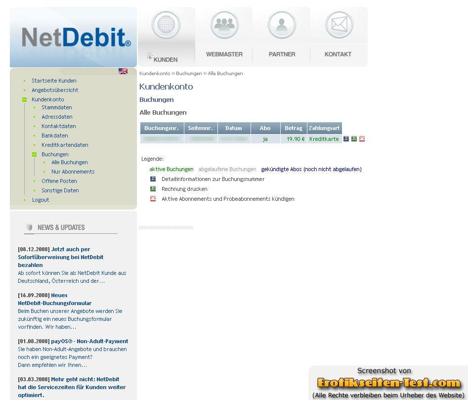 Accountverwaltung (Netdebit)